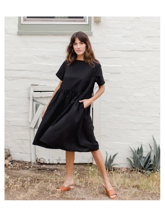 Tradlands Dresses & Skirts - Tradlands Nico Dress - XS (original very oversized XXS) dyed w RIT Back to Black